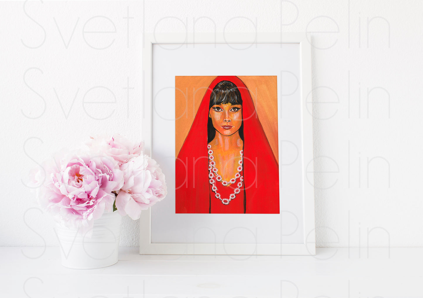 Audrey Hepburn, War & Peace, ART PRINT Signed by Artist