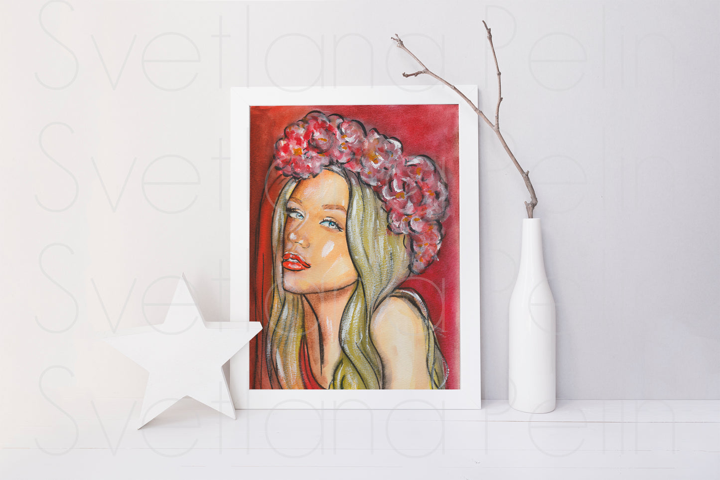 Christina Aguilera, ORIGINAL Watercolor Painting, Artwork by Svetlana Pelin