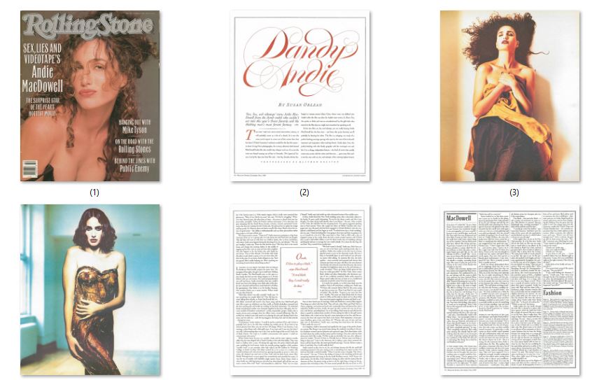Andie MacDowell, ENG magazine, Cover, DIGITAL LISTING, Instant Download