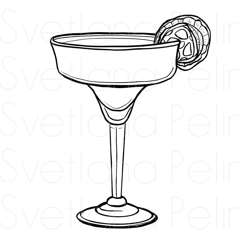 11 Printable Coloring Pages, Drinks, Cocktail, Printable Digital Files, INSTANT Download