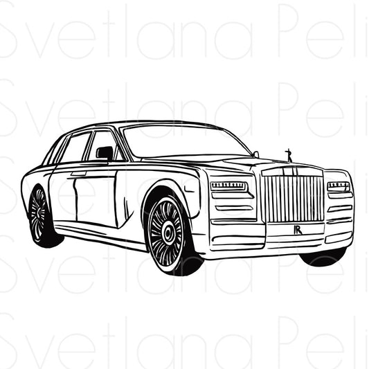 Luxury Car, Coloring Page, Printable Digital Files, INSTANT Download