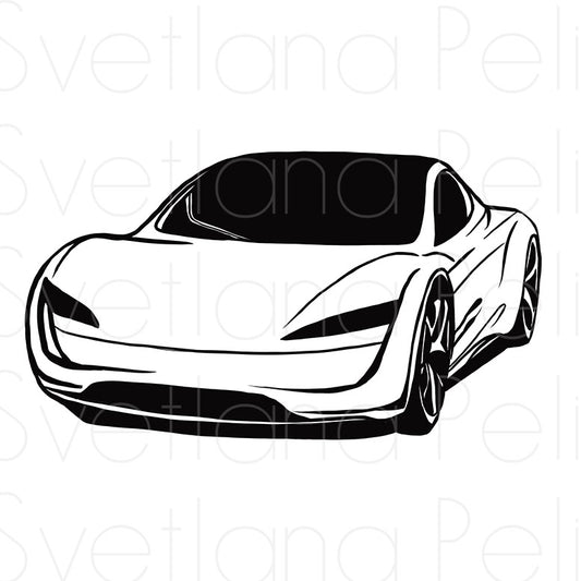 Luxury Car, Coloring Page, Printable Digital Files, INSTANT Download