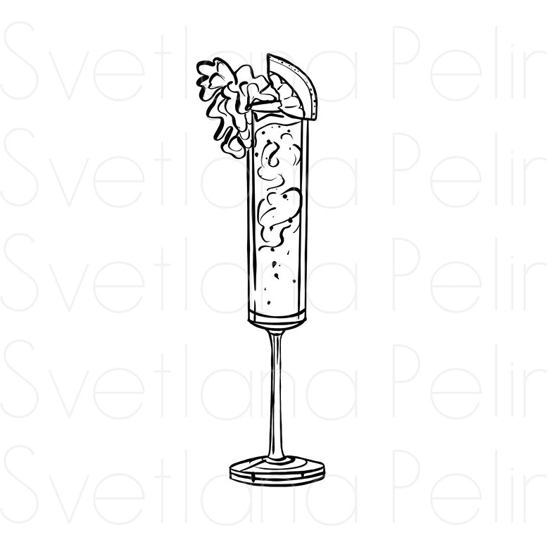 11 Printable Coloring Pages, Drinks, Cocktail, Printable Digital Files, INSTANT Download