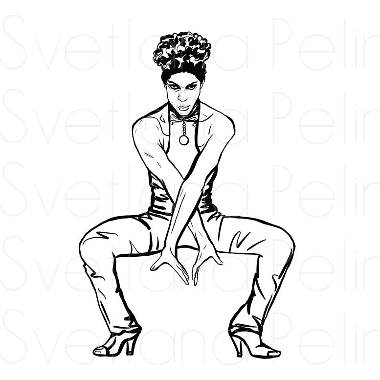 Prince, Coloring Page, Printable Digital Files, INSTANT Download