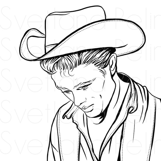 James, JD, Coloring Page, Printable Digital Files, INSTANT Download