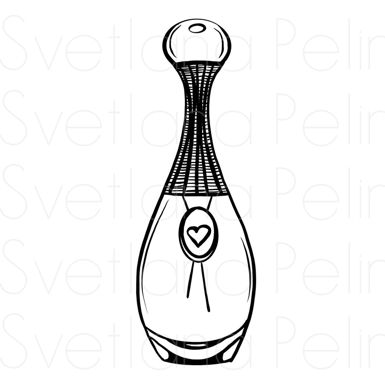 Perfume, Coloring Page, Printable Digital Files, INSTANT Download