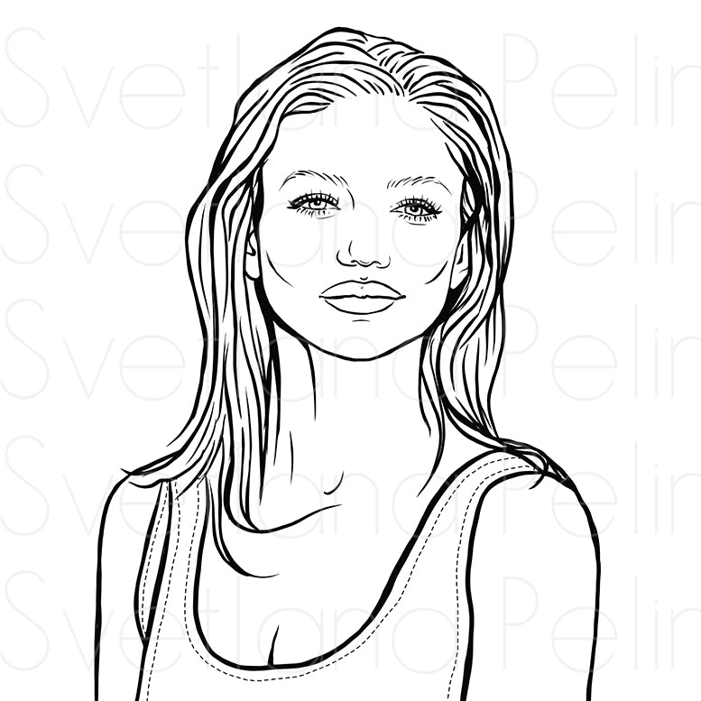 Cameron Diaz, Coloring Page, Printable Digital Files, INSTANT Download