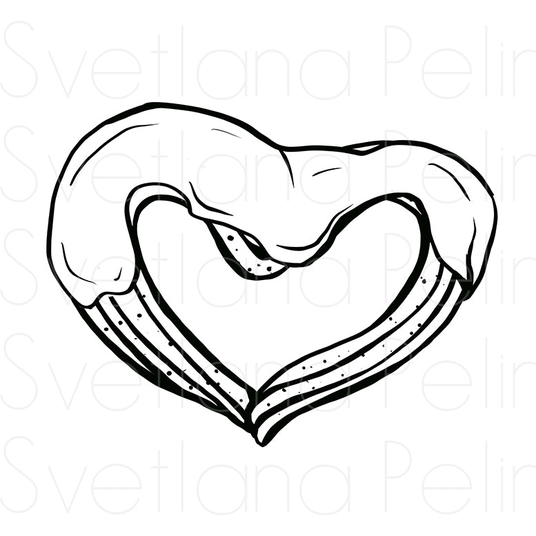 Sweethearts, Food Dessert, Baking, Coloring Page, Printable Digital Files, INSTANT Download