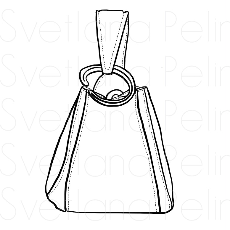 Designer Handbag, Luxury Bag, Purses for Women, Coloring Page, Printable Digital Files, INSTANT Download