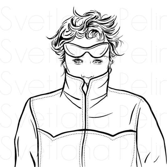 Heath Ledger, Coloring Page, Printable Digital Files, INSTANT Download