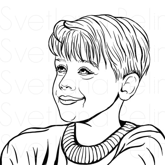 Macaulay Culkin, Coloring Page, Printable Digital Files, INSTANT Download
