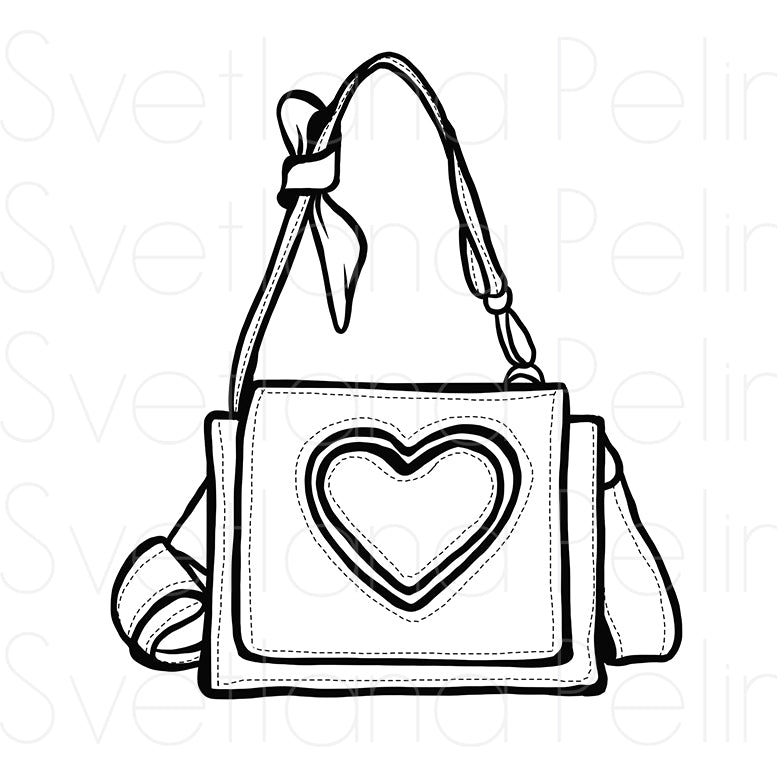 Designer Handbag, Luxury Bag, Purses for Women, Coloring Page, Printable Digital Files, INSTANT Download