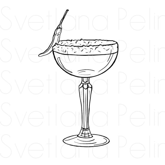 11 Printable Coloring Pages, Drinks, Cocktail, Printable Digital Files, INSTANT Download