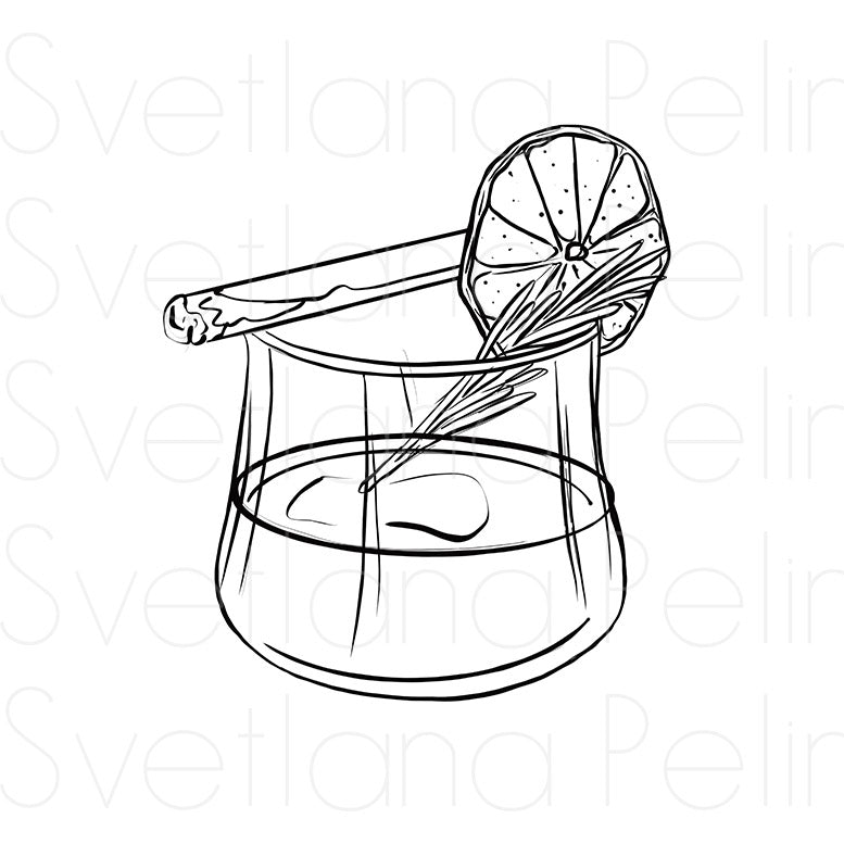 11 Printable Coloring Pages, Drinks, Cocktail, Printable Digital Files, INSTANT Download