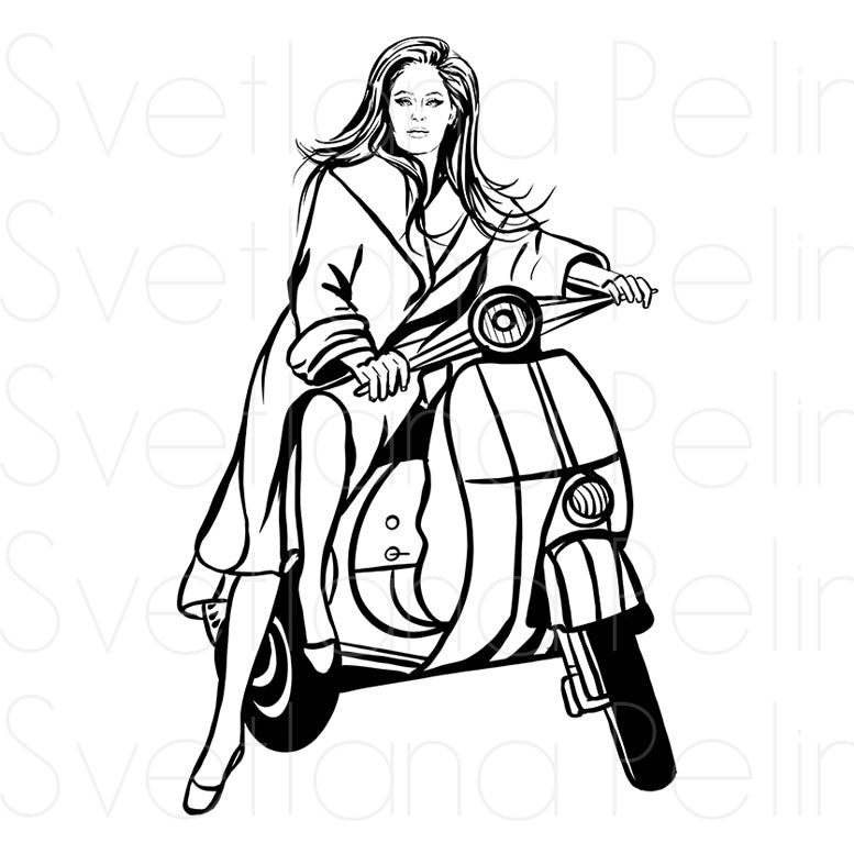 Ursula Andress, Coloring Page, Printable Digital Files, INSTANT Download