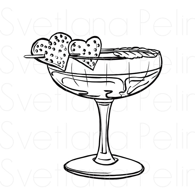 11 Printable Coloring Pages, Drinks, Cocktail, Printable Digital Files, INSTANT Download