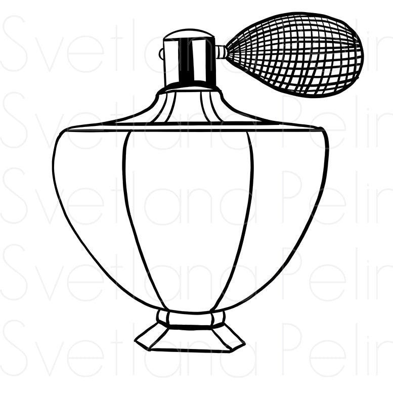 Perfume, Coloring Page, Printable Digital Files, INSTANT Download
