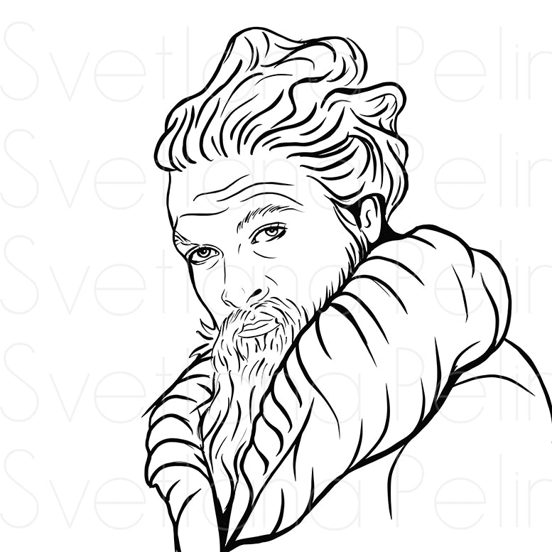 Jason, JM, Coloring Page, Printable Digital Files, INSTANT Download