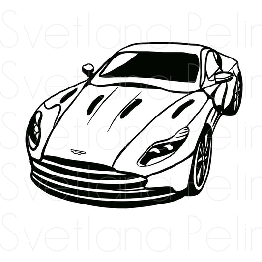 Luxury Car, Coloring Page, Printable Digital Files, INSTANT Download