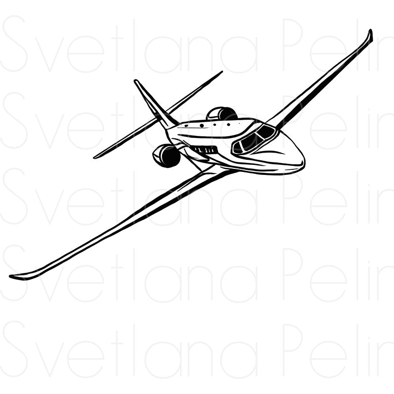 Luxury private Jet, Coloring Page, Printable Digital Files, INSTANT Download