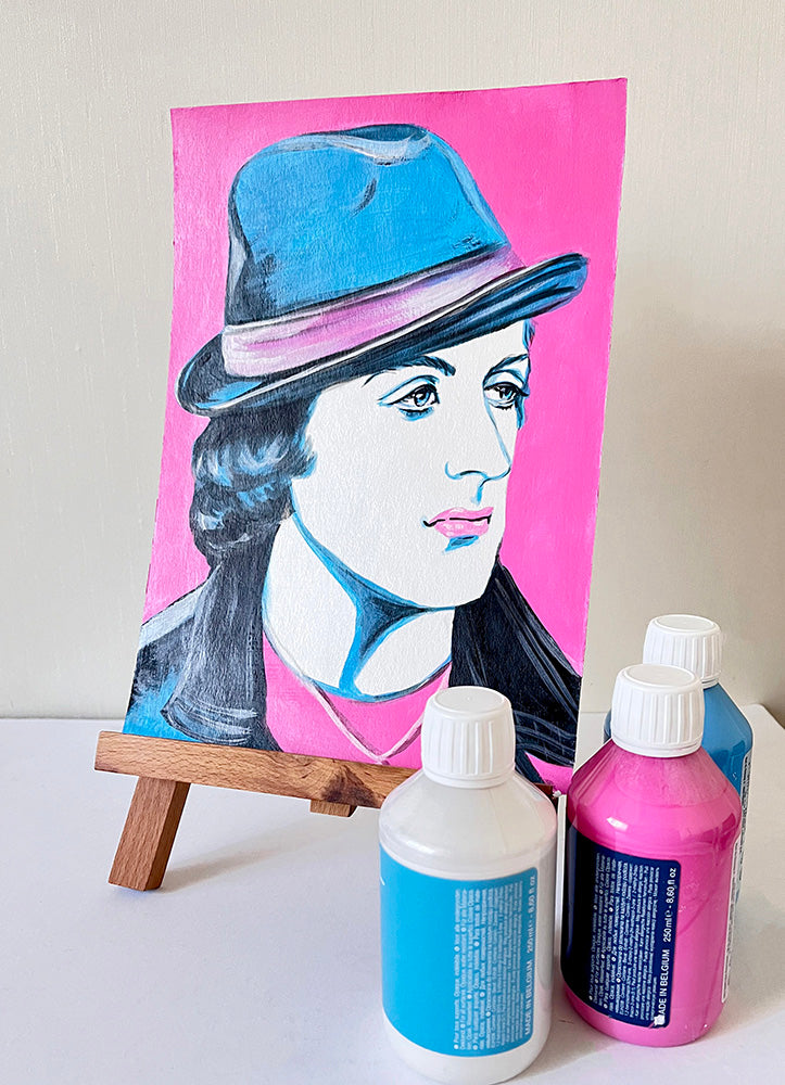 Sylvester Stallone, ORIGINAL Acrylic Painting, Artwork by Svetlana Pelin