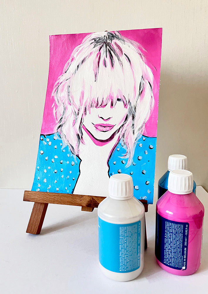 Courtney Love, ORIGINAL Acrylic Painting, Artwork by Svetlana Pelin