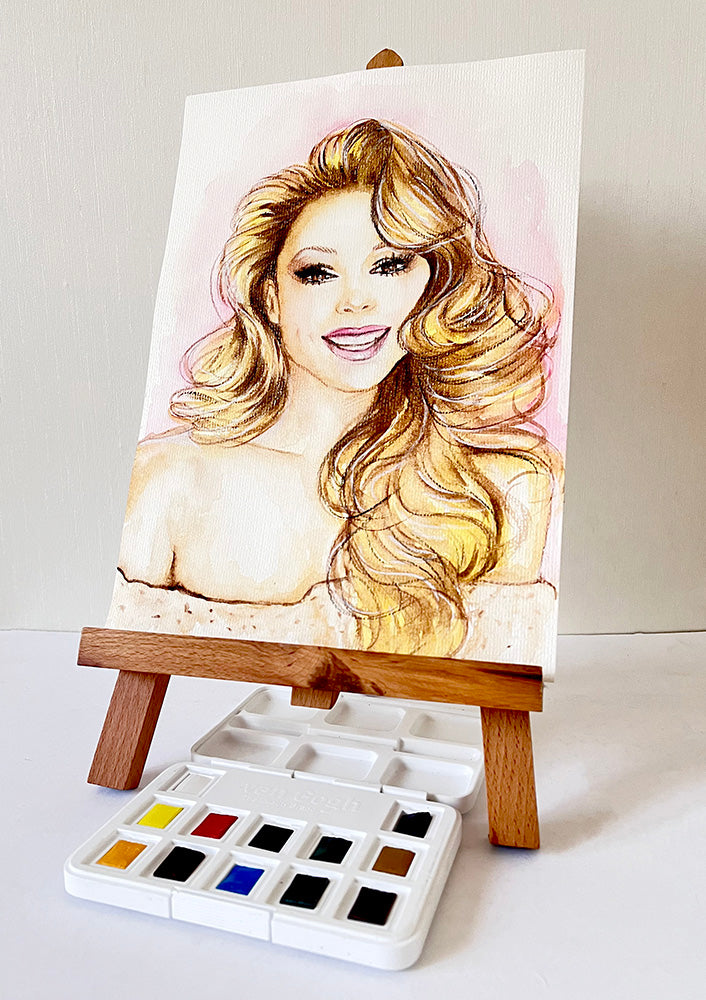 Mariah Carey, ORIGINAL Watercolour Painting, Artwork by Svetlana Pelin