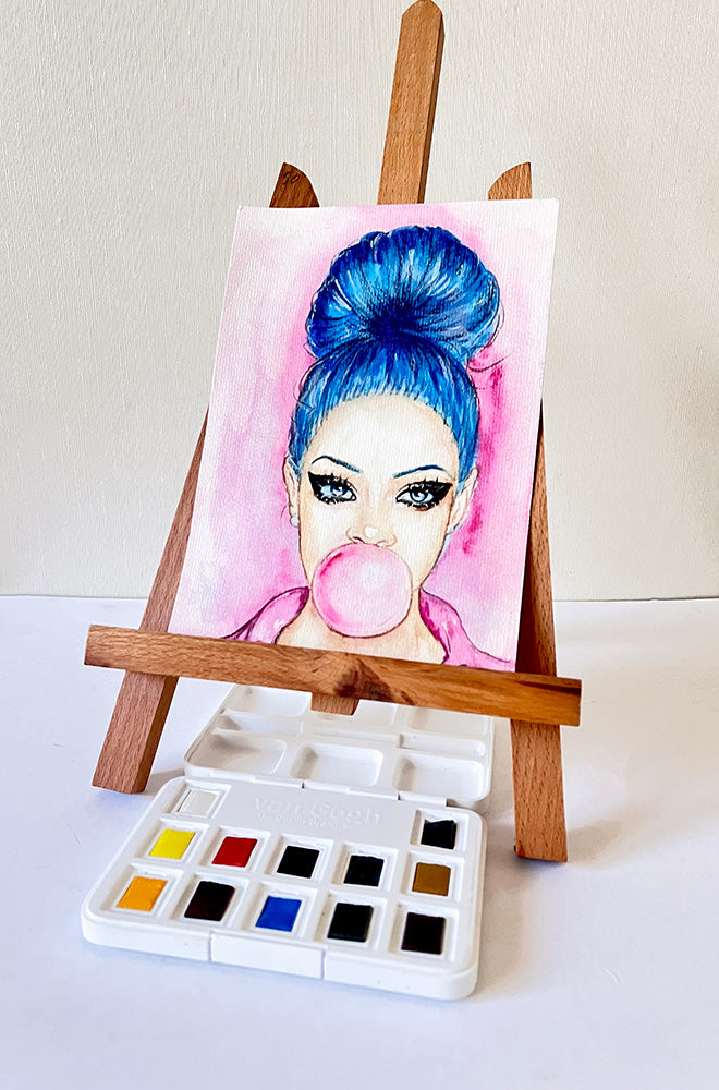 Rihanna, ORIGINAL watercolor painting, Artwork by Svetlana Pelin