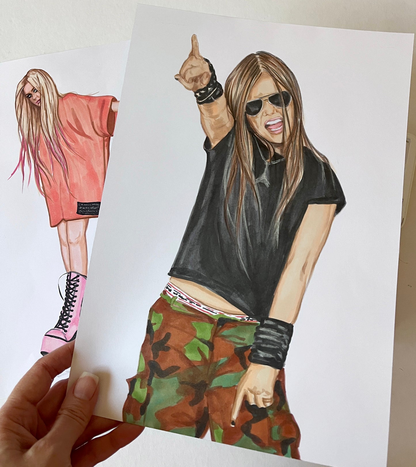 Avril Lavigne, ORIGINAL Marker drawing, Artwork by Svetlana Pelin