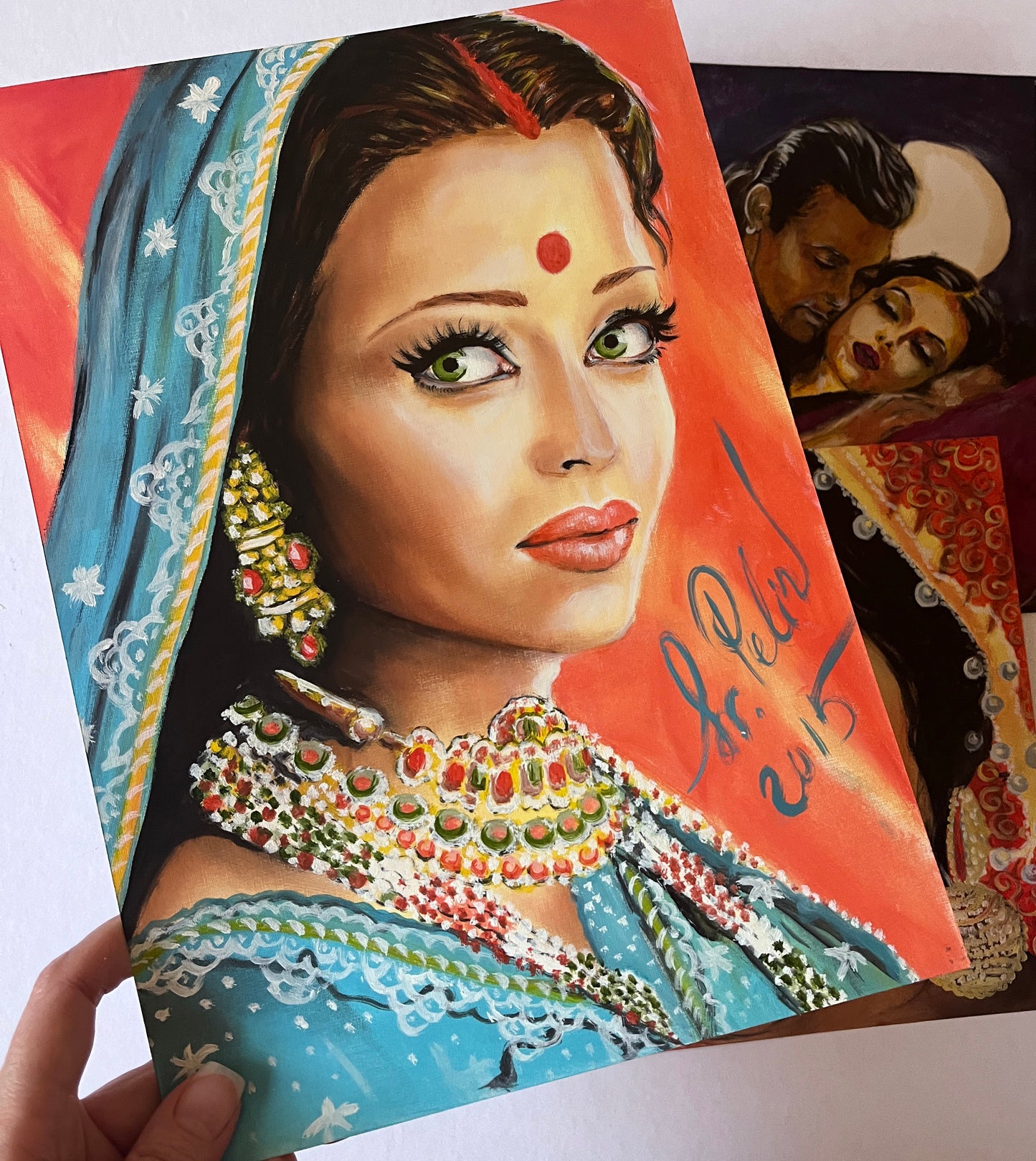 Aishwarya Rai, ORIGINAL Oil Painting, Artwork by Svetlana Pelin