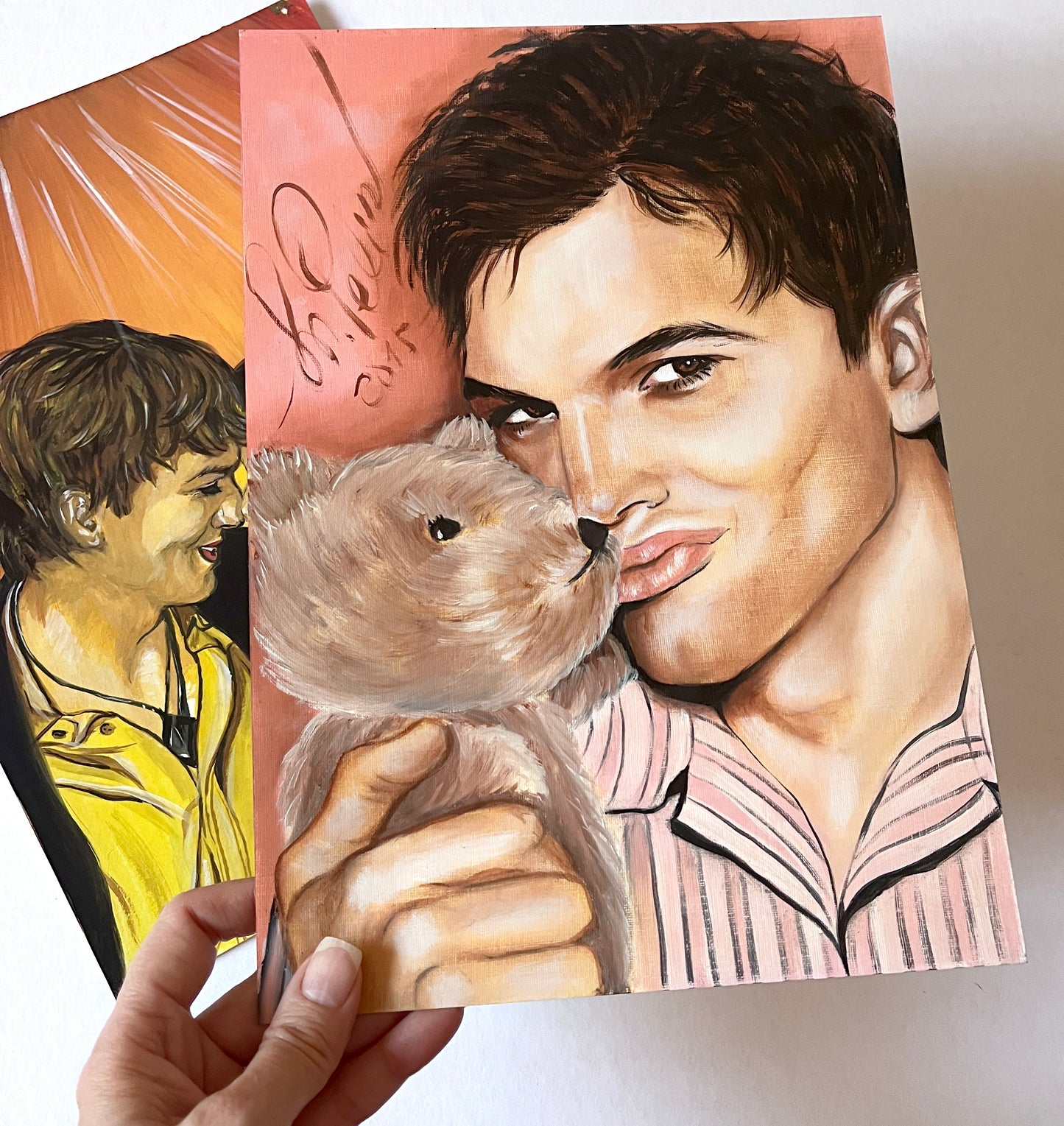 Ashton Kutcher, ORIGINAL Oil Painting, Artwork by Svetlana Pelin