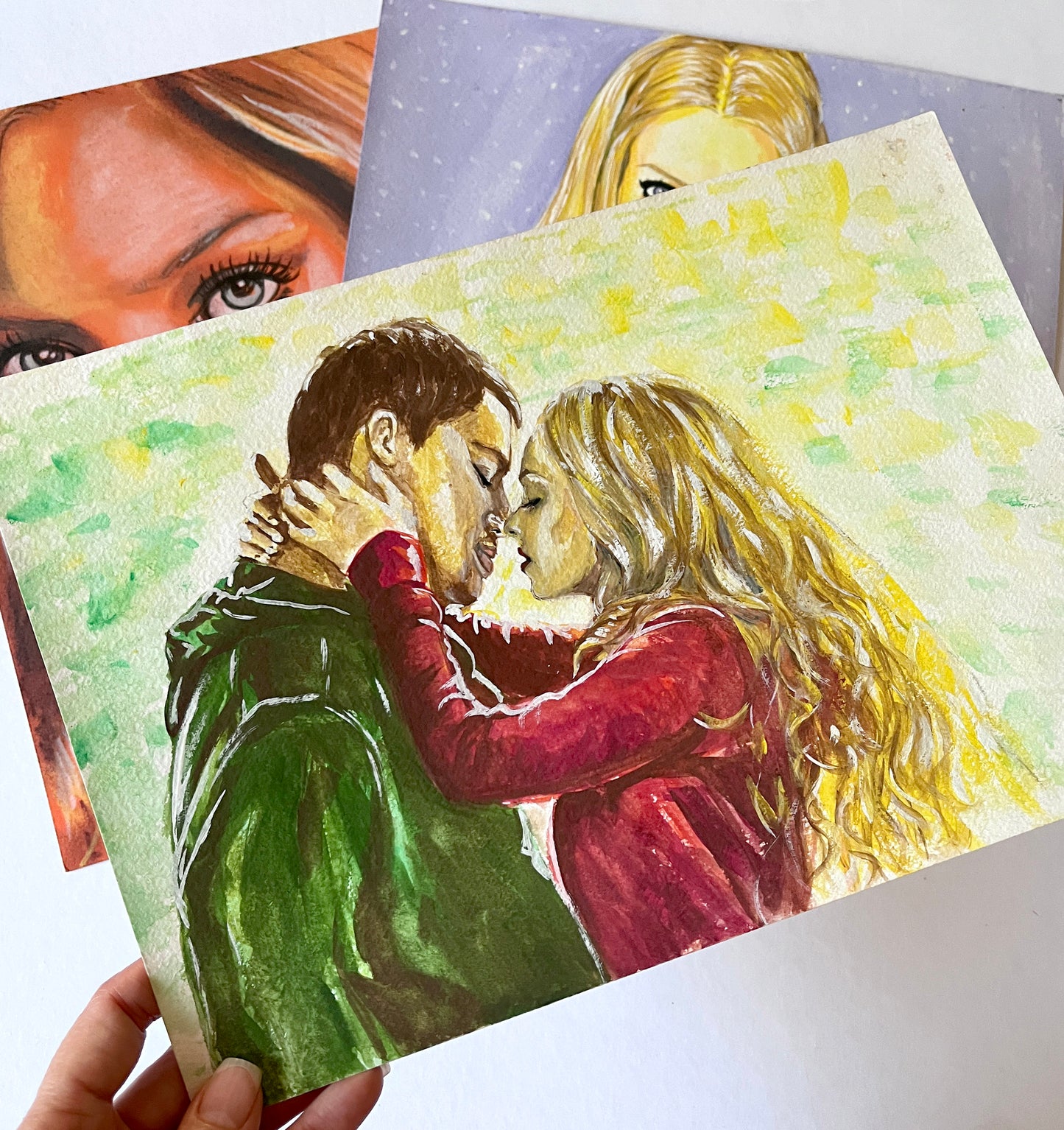 Amanda Seyfried, Channing Tatum, Dear John, ORIGINAL Gouache Painting, Artwork by Svetlana Pelin