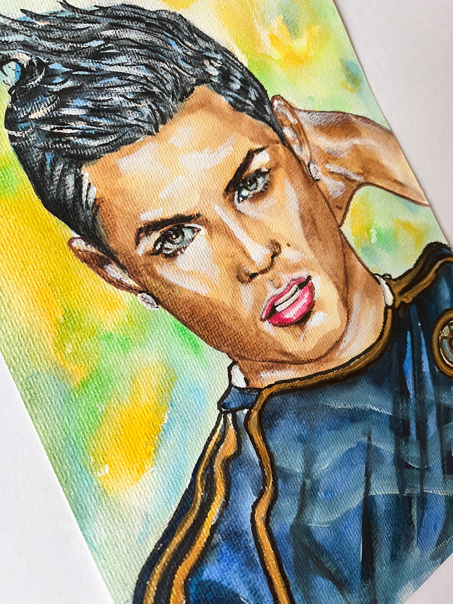 Cristiano Ronaldo, ORIGINAL Watercolor Painting, Artwork by Svetlana Pelin