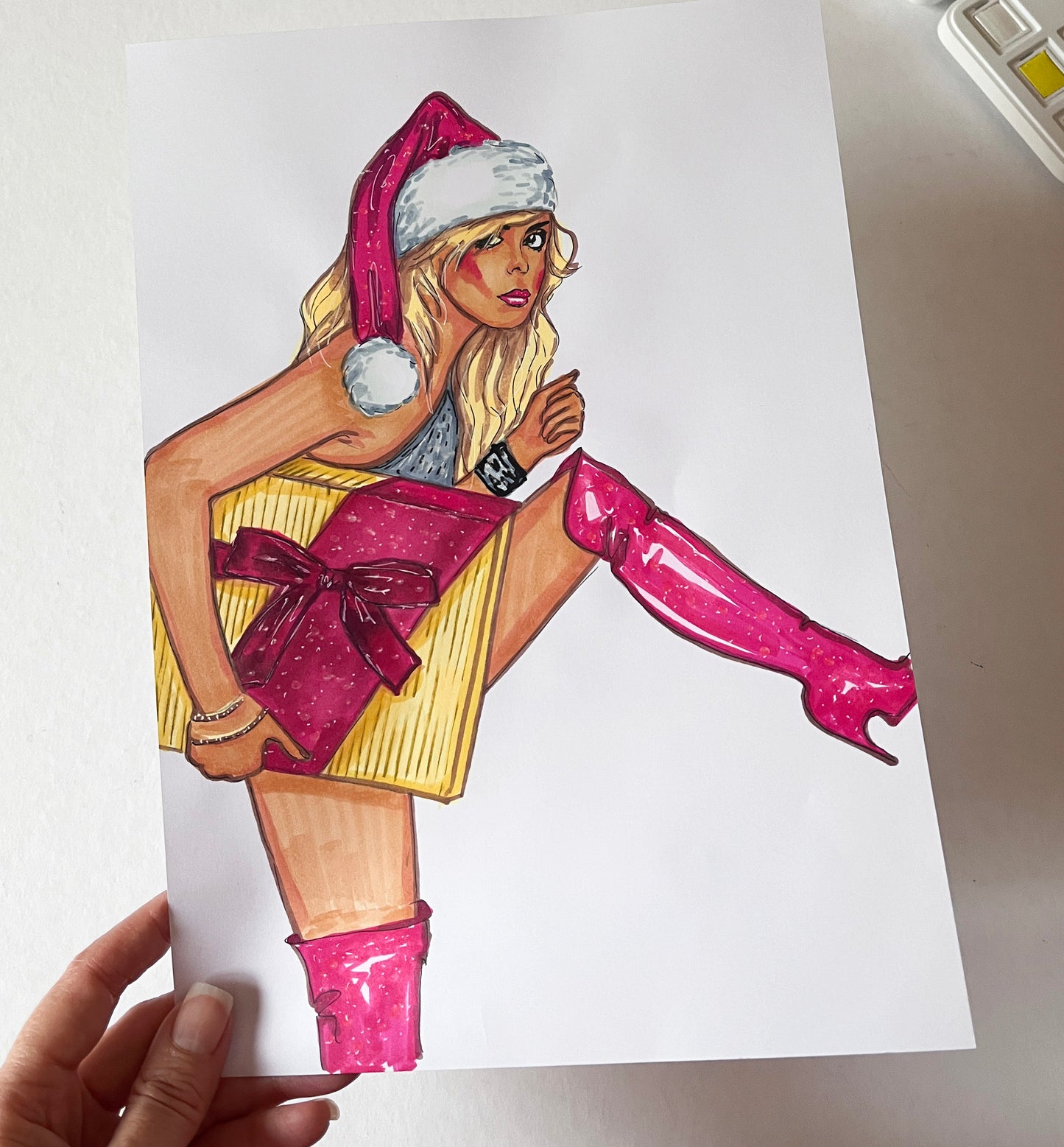 Blondie, Debbie Harry, ORIGINAL Marker drawing, Artwork by Svetlana Pelin