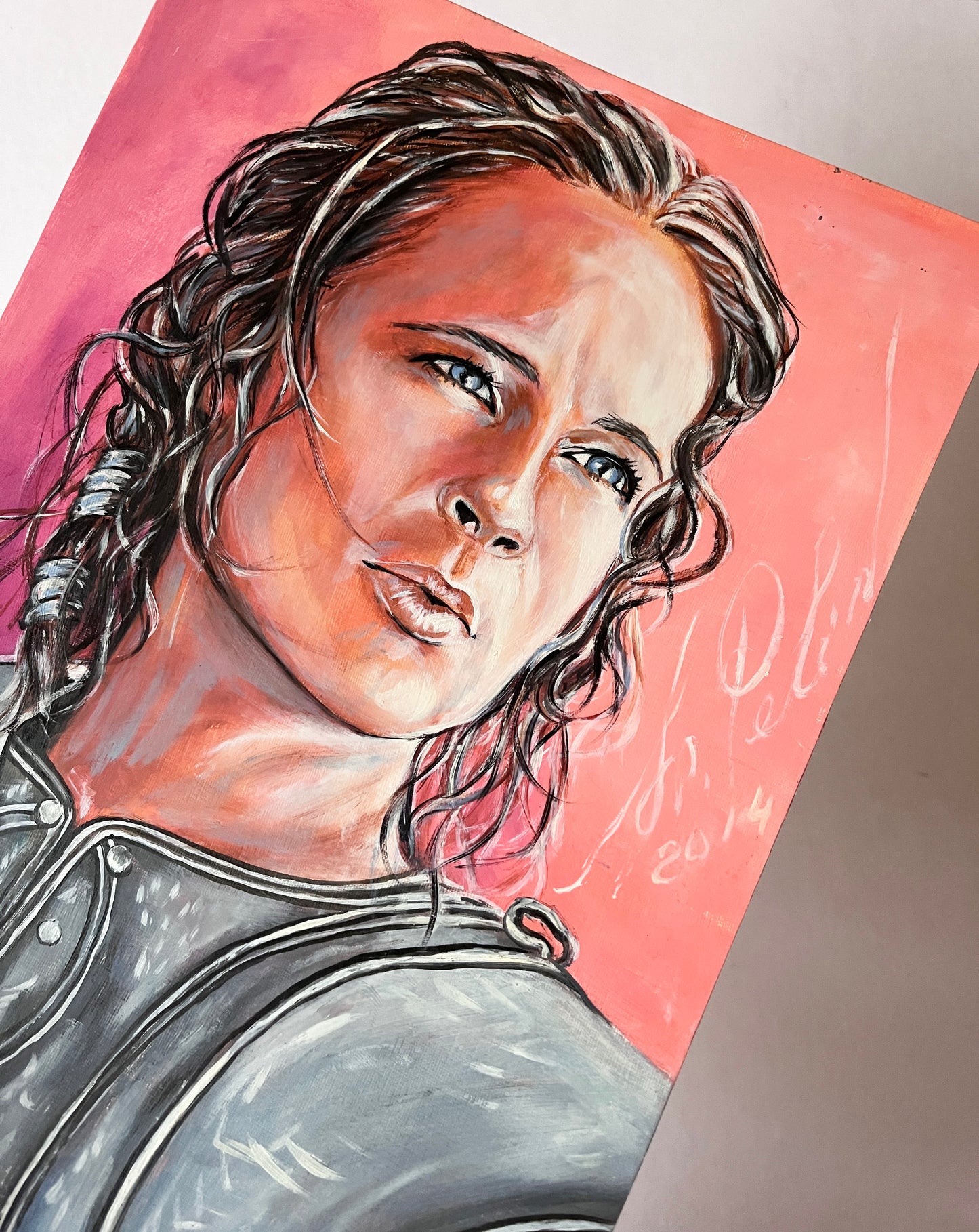 Brad Pitt, Troy, Achilles, ORIGINAL Oil Painting, Artwork by Svetlana Pelin