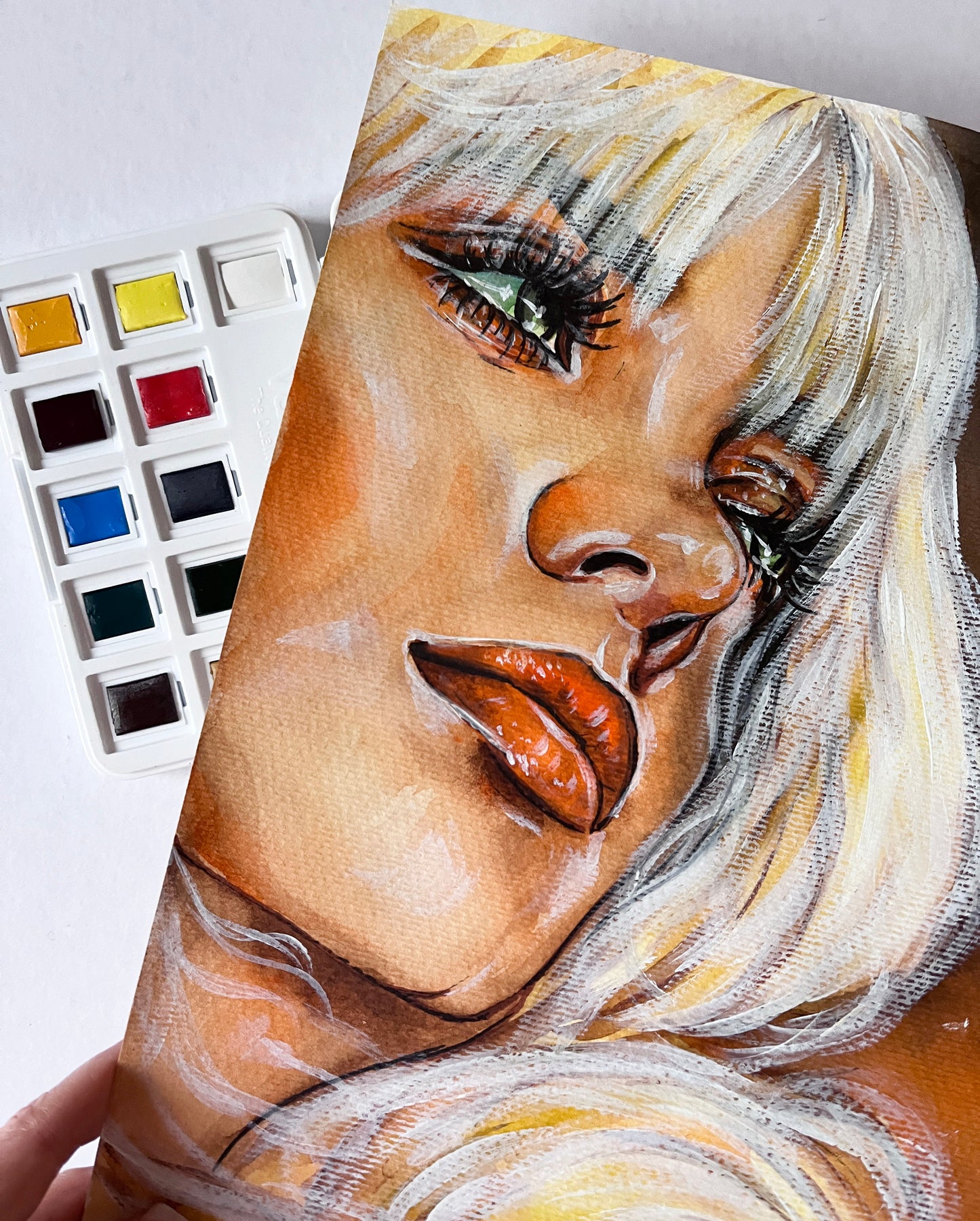 Billie Eilish, ORIGINAL Watercolor Painting, Artwork by Svetlana Pelin