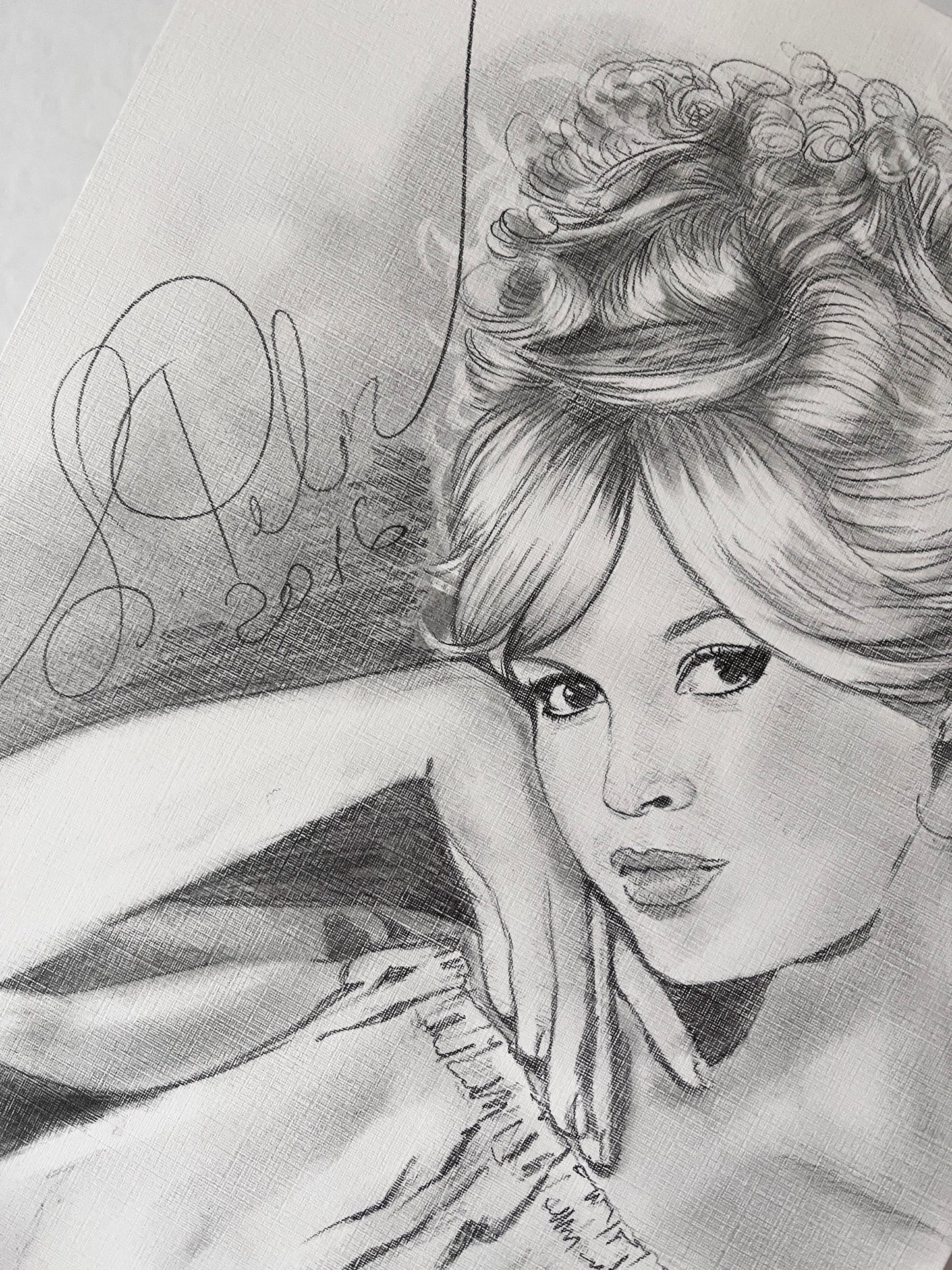 Brigitte Bardot, ORIGINAL Pencil drawing, Artwork by Svetlana Pelin