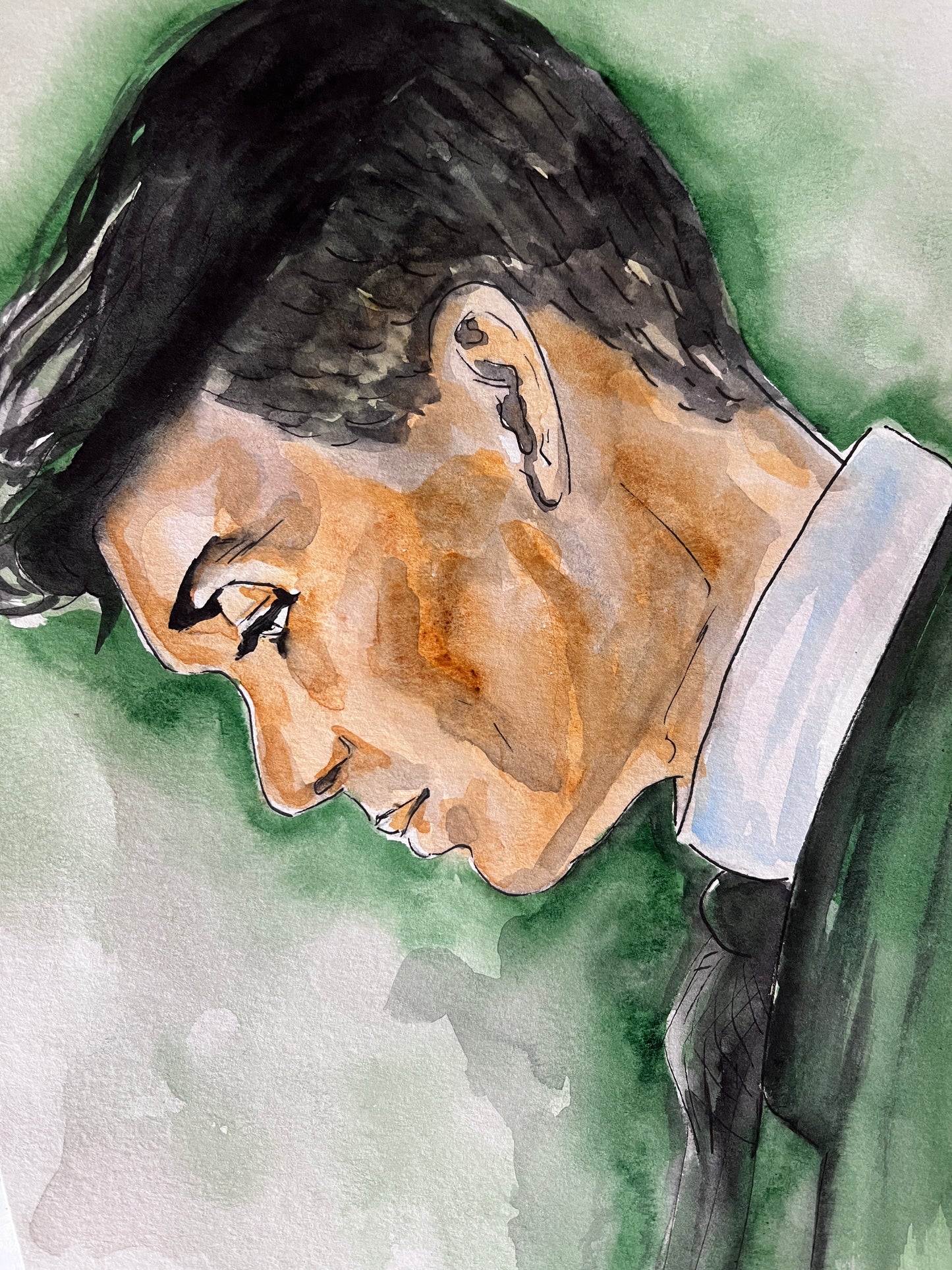 Cillian Murphy, Thomas Shelby, Peaky Blinders, ORIGINAL Watercolor Painting, Artwork by Svetlana Pelin