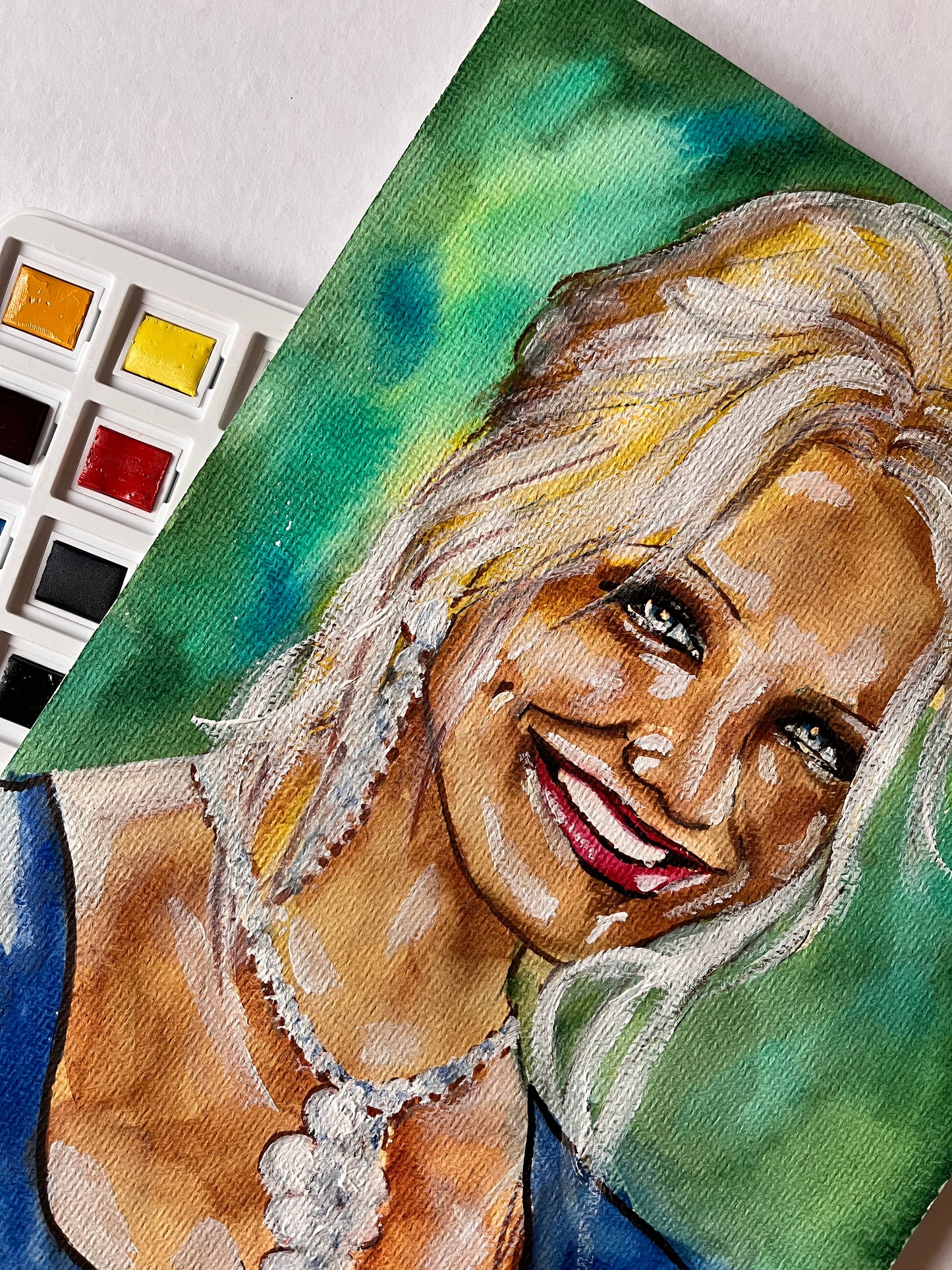 Cameron Diaz, The Mask, ORIGINAL Watercolor Painting, Artwork by Svetlana Pelin