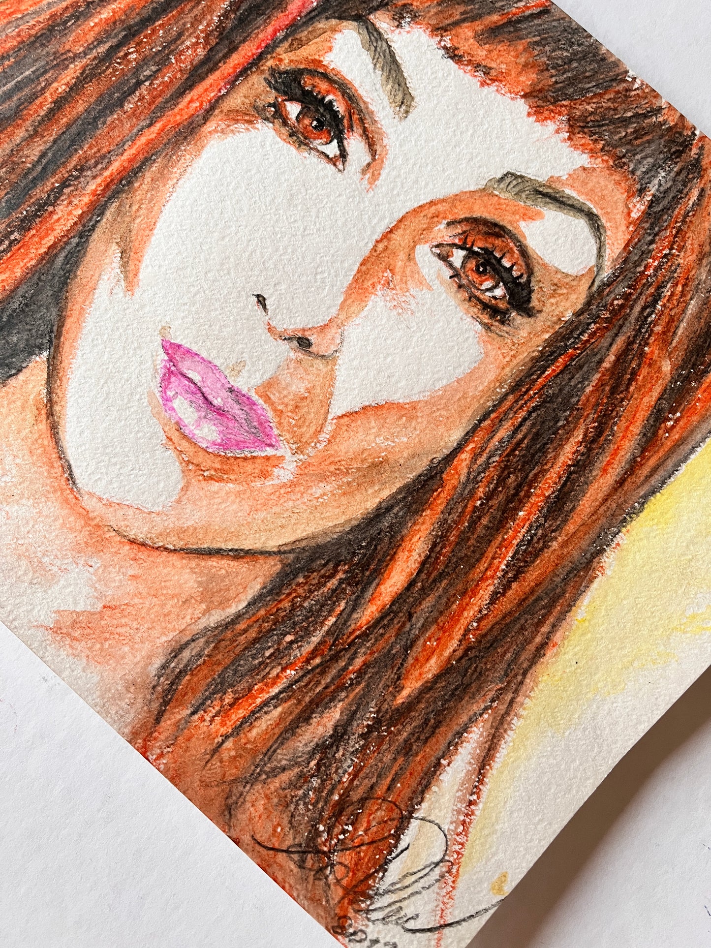Cher, ORIGINAL Watercolor pencils drawing , Artwork by Svetlana Pelin
