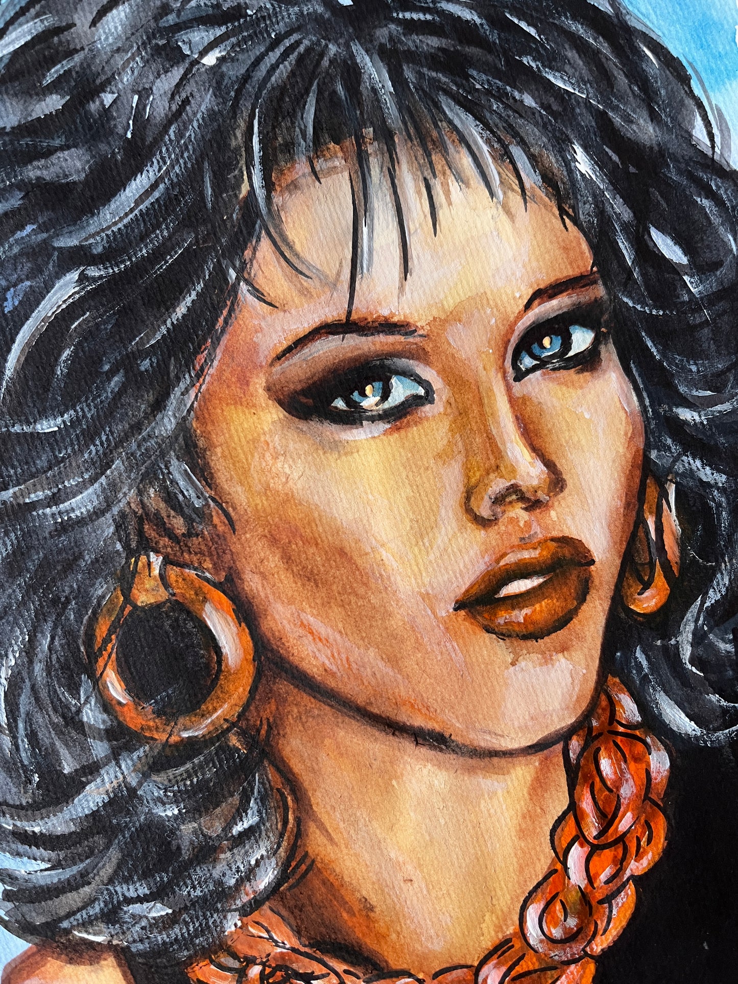 C. C. Catch, ORIGINAL Watercolor Painting, Artwork by Svetlana Pelin