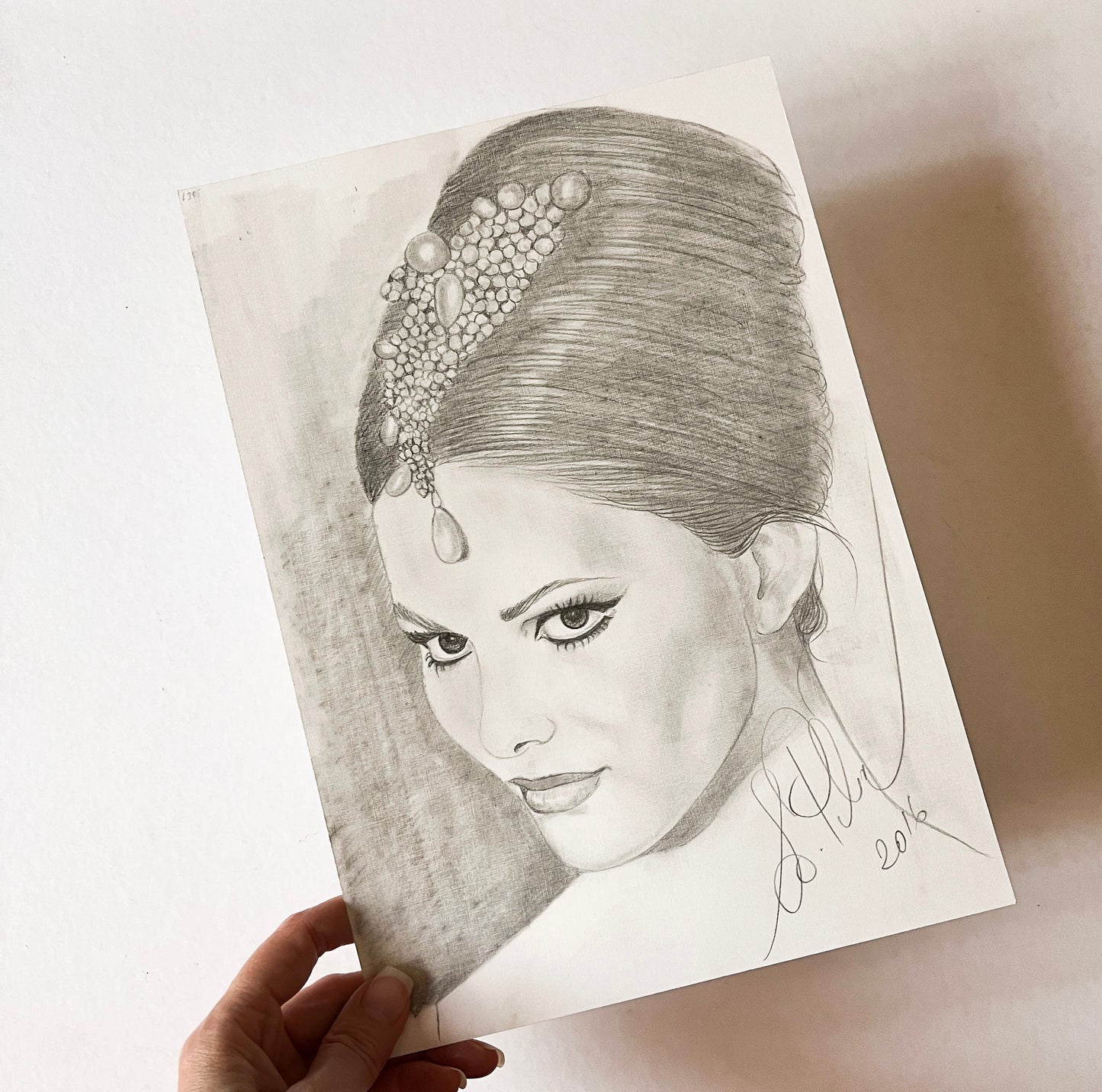 Claudia Cardinale, ORIGINAL Pencil drawing, Artwork by Svetlana Pelin