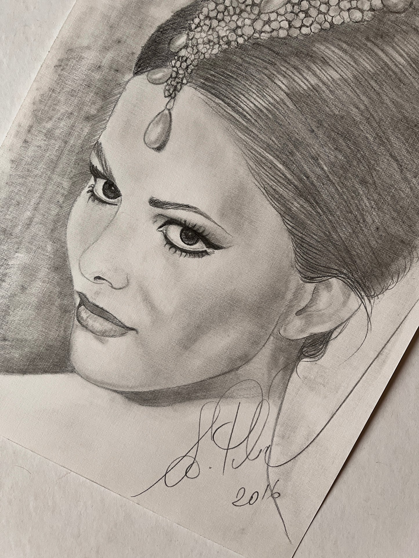 Claudia Cardinale, ORIGINAL Pencil drawing, Artwork by Svetlana Pelin