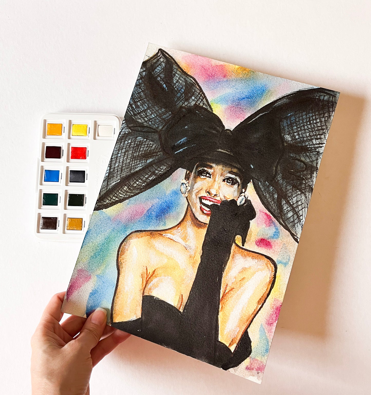 Christy Turlington, ORIGINAL Watercolor Painting, Artwork by Svetlana Pelin
