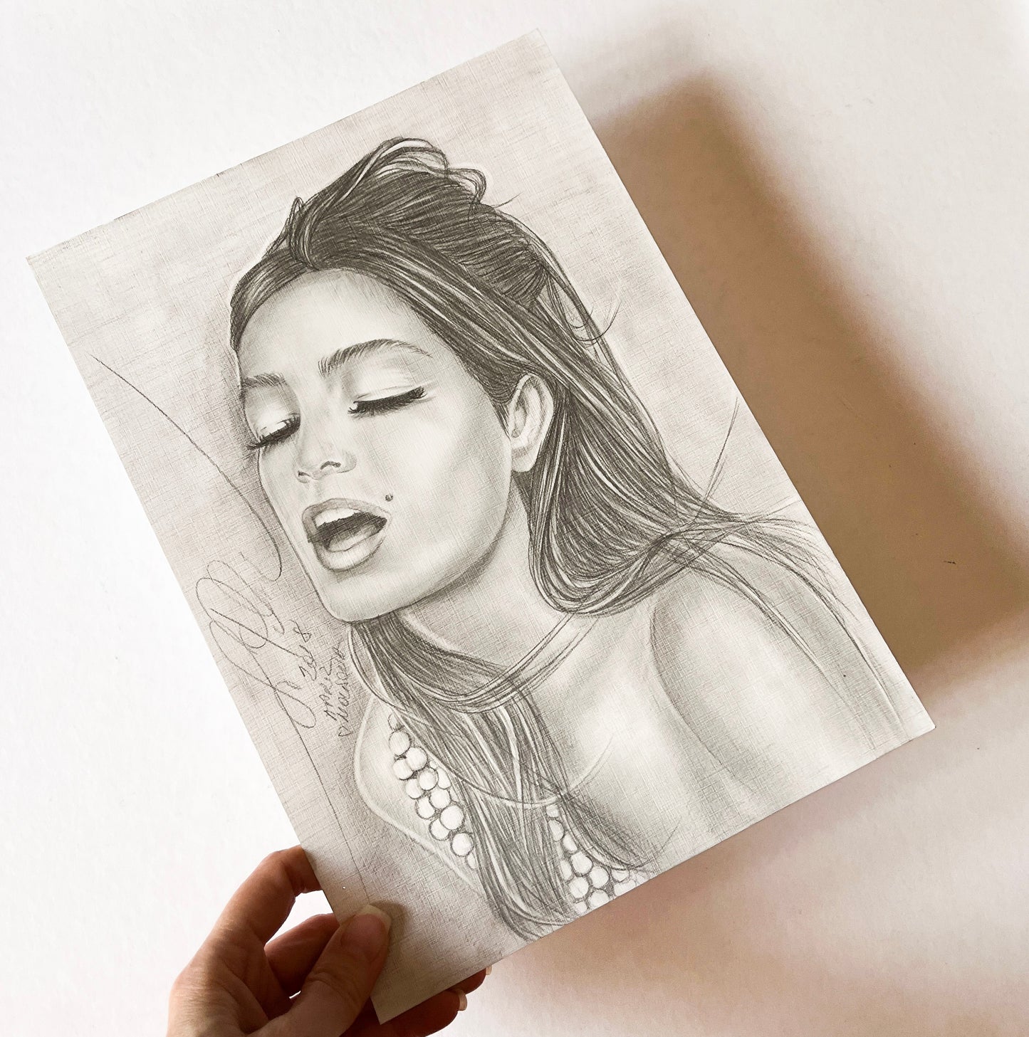 Cindy Crawford, ORIGINAL Pencil drawing, Artwork by Svetlana Pelin