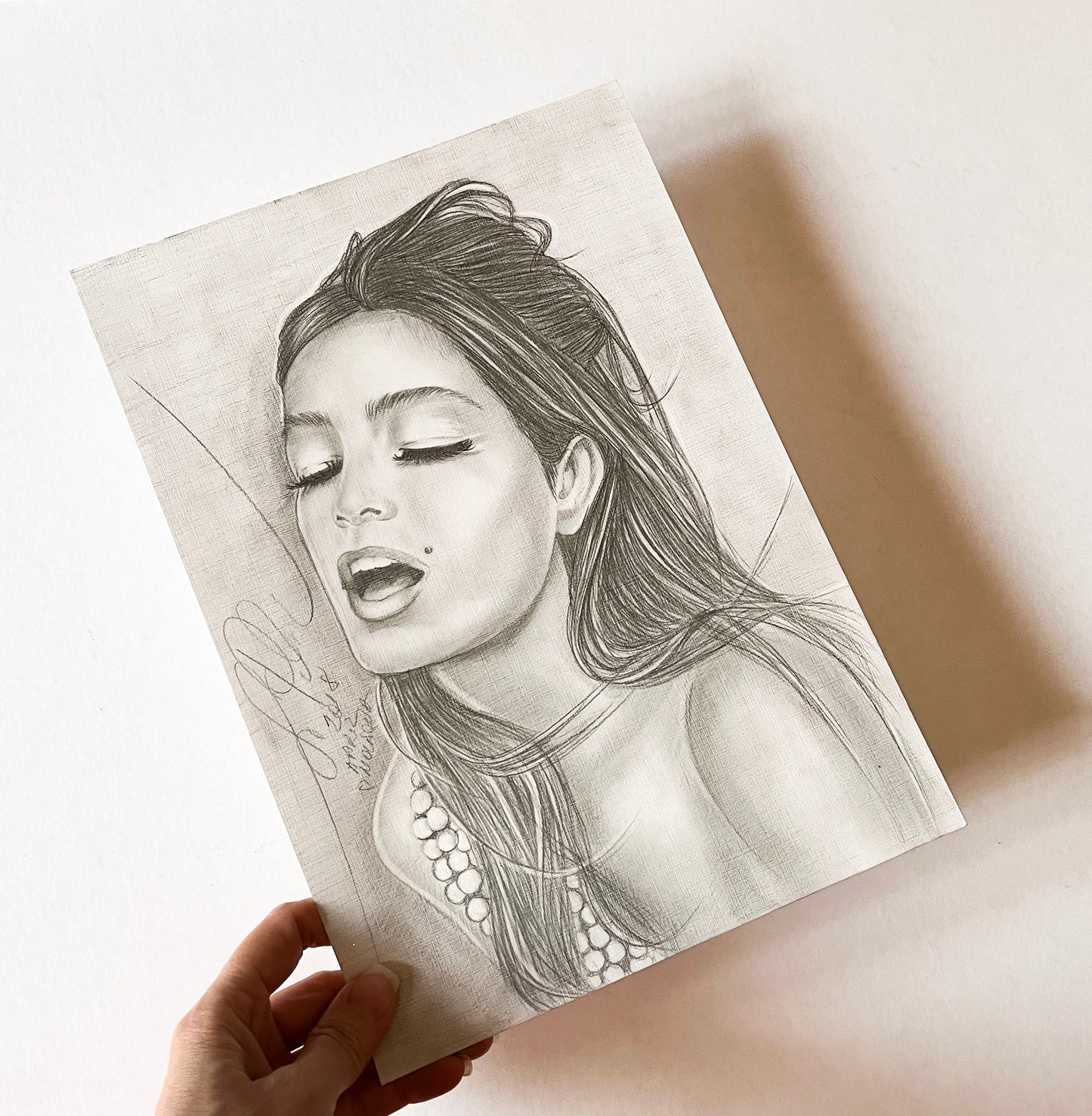 Cindy Crawford, ORIGINAL Pencil drawing, Artwork by Svetlana Pelin