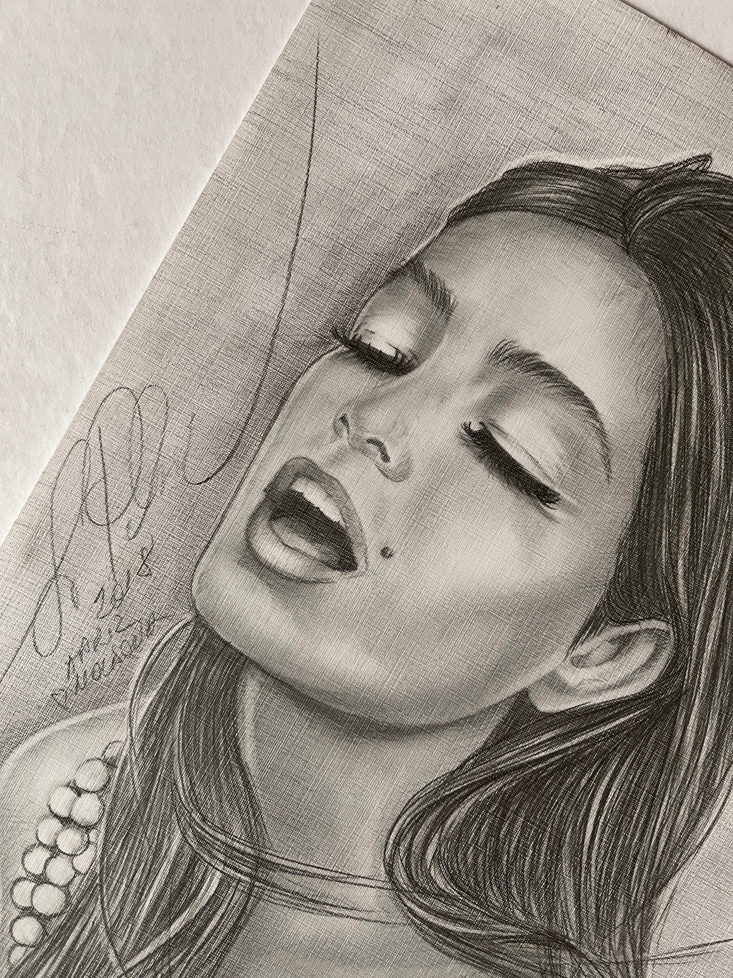 Cindy Crawford, ORIGINAL Pencil drawing, Artwork by Svetlana Pelin