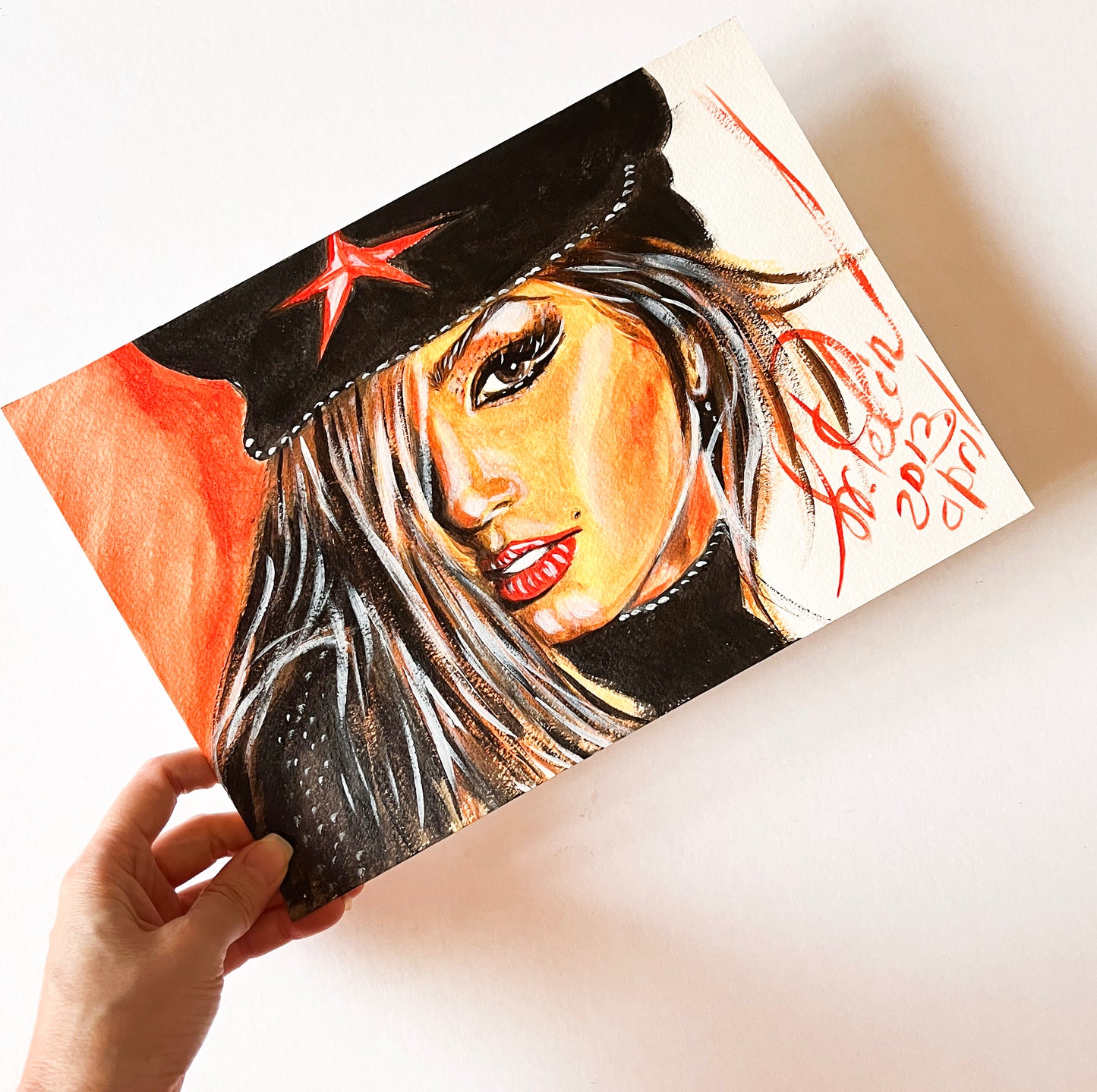 Cindy Crawford, ORIGINAL Acrylic painting, Artwork by Svetlana Pelin
