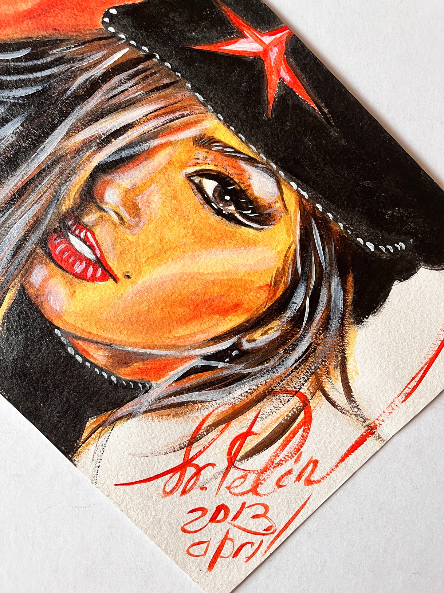 Cindy Crawford, ORIGINAL Acrylic painting, Artwork by Svetlana Pelin