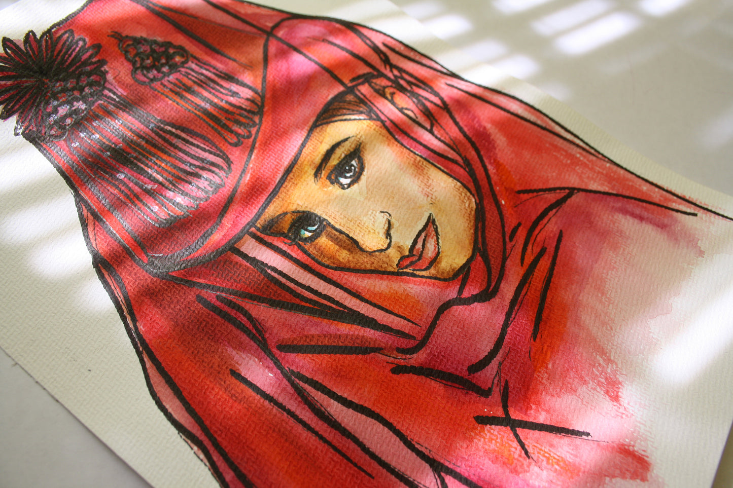 Barbra Streisand, BS, On a Clear Day, ORIGINAL Watercolor Painting, Artwork by Svetlana Pelin